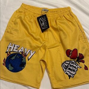 Yellow Graphic Men's Shorts